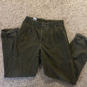 Olive green corduroy pants